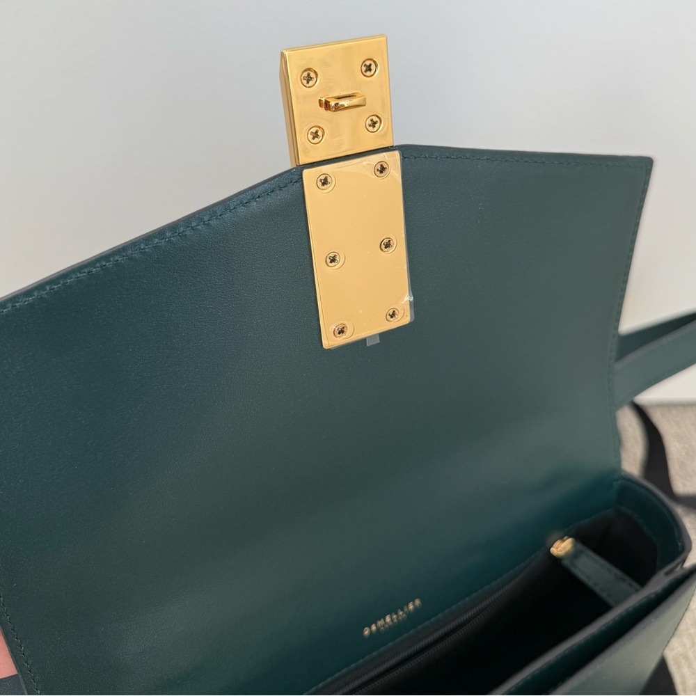 DeMellier AUTHENTIC! MEDIUM SIZE, NOT SMALL! Forest Green Crossbody/Shoulder Bag - Picture 12 of 16